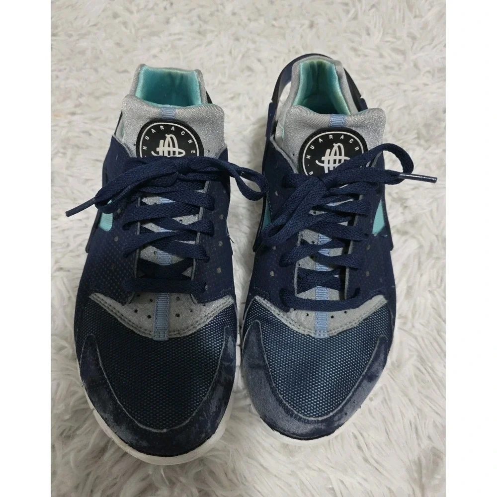 Nike Air Huarache Blue Force Diffused Blue Teal Men size 8 Basketball Gym Work